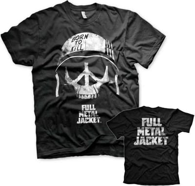 Full Metal Jacket Heren Tshirt -S- Skull Zwart