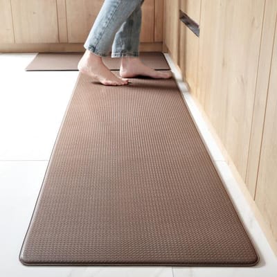 Keuken Leer PVC Tapijt Waterdicht En Oliebestendig Eetruimte Lange Vloermat Huis Balkon Gang Familiekamer Decoratieve Deurmatten 45x75cm  17x29inch