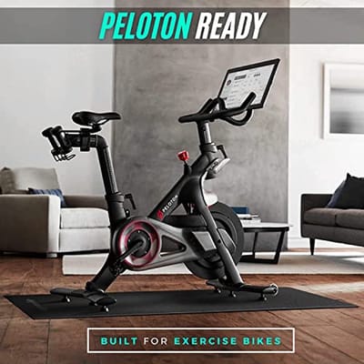 Hometrainer Mat - Fietsmat Indoor - Vloer Beschermen - Zweetbestendig Krasvast - 76 x 180 cm - Zwart