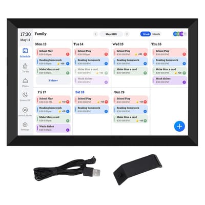 Dailygoods - 10.1In Smart Digital Planner, HD Touchscreen Smart Calendar met Maaltijdplannen, Chore Chart for Family Office, Ondersteuning voor,