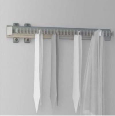 Eleganca Kledingstang Dassenhouder - Stropdashanger - Uittrekbaar dassenrek - Zilver - 30 haakjes – 44,7x8x7,3cm