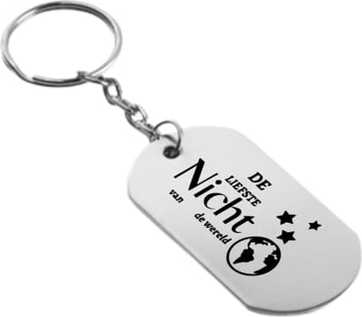 Akyol - de liefste nicht van de wereld sleutelhanger - Nicht - familie mensen met een nicht - cadeau - 54 x 29mm