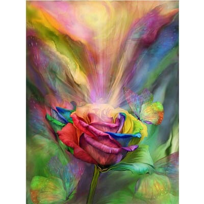 Diamant borduurwerk bloemen diamant mozaïek kleurrijke roos canvas diamant schilderij kruissteek ambachten 20X30CM beige