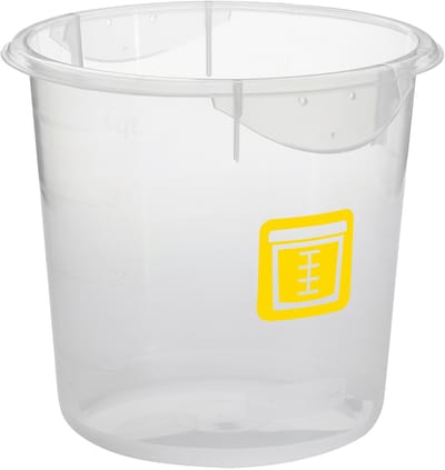 Rubbermaid Ronde voedselcontainer 3,8 liter Gebakken Vlees - Kunststof - Transparant - Geel - HACCP
