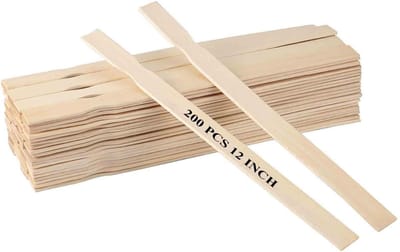 Dailygoody - Verfmengstokjes - Houten roerstokjes - 200 stuks - Ideaal voor schilderen en knutselen - Mengstok voor verf - Geschikt voor hobby en prof