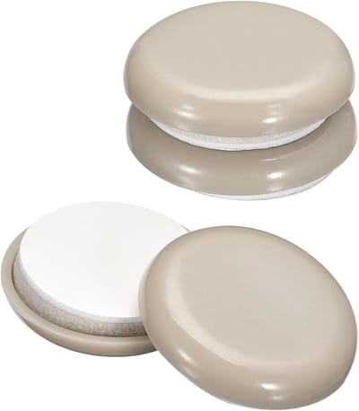 Meubelglijders 4 stuks - Glijmatten stoelpoten - Meubels verplaatsen - Zelfklevend kunststof - 32 mm rond - Grijs