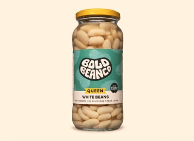 Bold Bean Co - Queen Witte Bonen - 6x 570 g - Extra romig - Rijk aan eiwit & vezels - Ready-to-eat - Vegan & glutenvrij