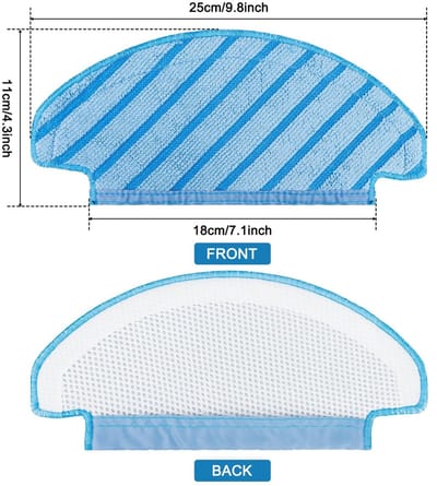 Dailygoods- Mopdoek 6 Stuks - Vervangende Pads - Voor Ecovacs DEEBOT OZMO T8 - Hoogwaardige Kwaliteit - Duurzaam Materiaal - Praktisch Gebruik - Dweildoek