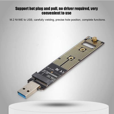 M.2 NVMe naar USB 3.1 Adapter voor Harde Schijf - Snelle M Key Converter - Geschikt voor Samsung 970 Serie/960 Serie/WD Zwart