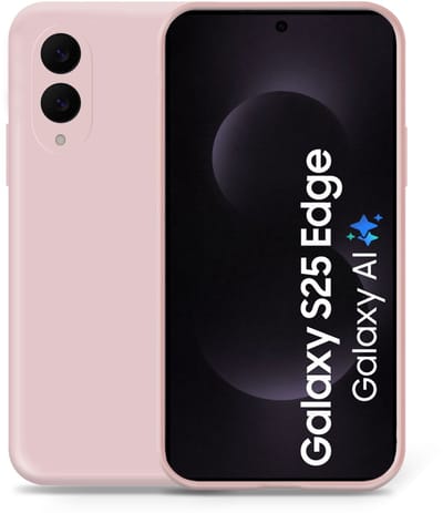 TechNow Hoesje geschikt voor Samsung Galaxy S25 Edge Hoesje Screenprotector - Extreme Shock Case – Case Rose