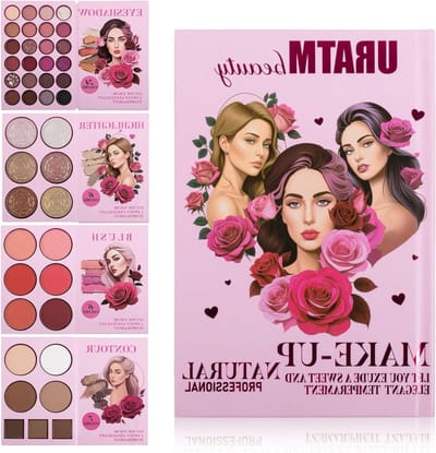 Professionele Make-up Set voor Tieners met Oogschaduw, Blush en Lipkleur in Draagbare Make-up Tas voor Reizen