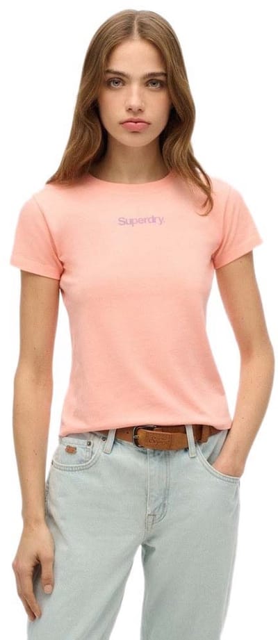 Superdry - Core City T-shirt met logo en aansluitende pasvorm - Dames - T-shirts