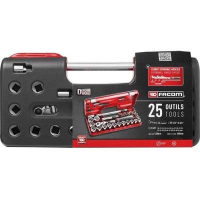 Facom SXL.DBOX3PB Dopsleutelset Metrisch 1/2 (12,5 mm) 25-delig
