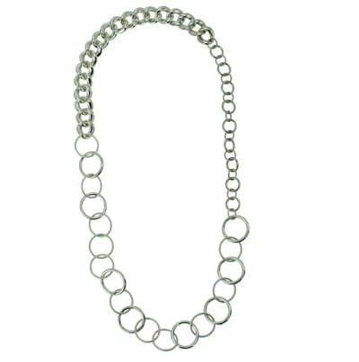 Behave - Ketting met verschillende schakels - Trendy sieraden - Nikkelvrij - 74 cm