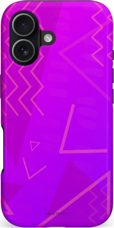 Casetastic hoesje geschikt voor Apple iPhone 17 - MagSafe - Dubbellaagse bescherming - Discowave - Fashion Case - Paars Fuchsia