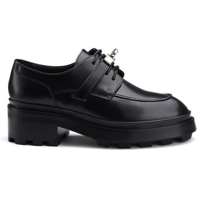 Britse Stijl Zachte Zool Lock Lok Fu Enkele Schoenen Dikke Zool Dikke Hak Vetersluiting Oxford Kleine Leren Schoenen Dames Herfst en Winter 40