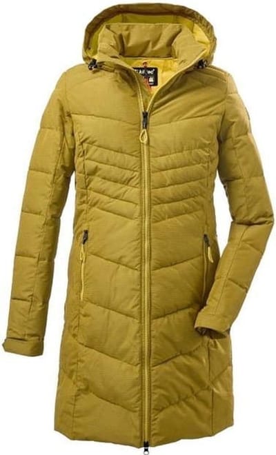 Winterparka dames gewatteerd geel - maat 36