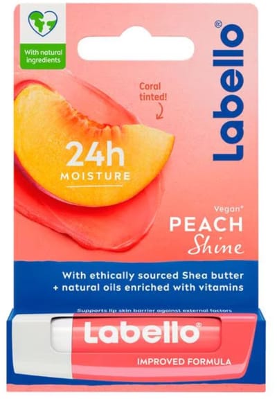 Labello Lippenbalsem Blister Peach Shine - 4,8 gr