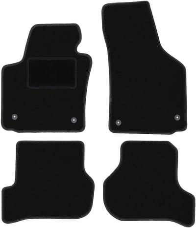 Zwarte veloursmatten voor: Seat Leon II hatchback (2005-2012)