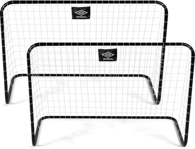 Dunlop Voetbaldoel 78 x 56 x 45 cm - Voetbaldoeltjes Set van 2 - Voetbalgoals voor kinderen - Snelle Montage - Voetbal Goal - Voetbal Training Goals Binnen en Buiten Gebruik - Kunststof - Zwart