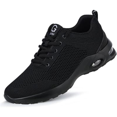 35-50 Luchtkussen Werkschoenen Voor Mannen Anti-Smashing Stalen Neus Punctie Proof Bouw Veiligheidsschoenen sneakers Mannelijke Schoeisel 40 black