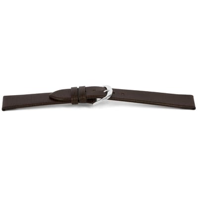 Horlogeband F454 Italian Donker Bruin Leder 18x16 mm