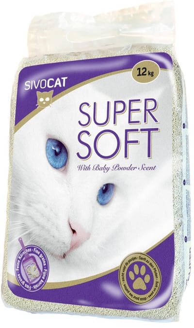 Sivocat Super Soft Kattenbakgrind – Baby Powder Geur – Extra Zacht – 12 kg