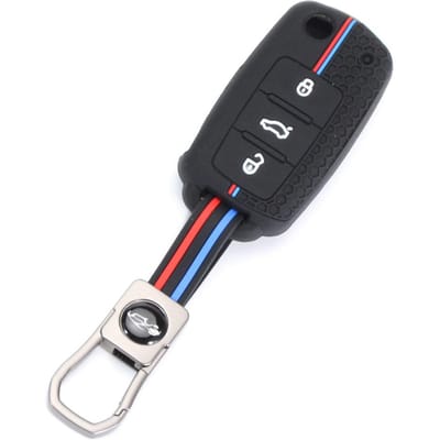 Boîtier Porte-Clé Télécommande à 3 Boutons pour Volkswagen Golf Mk6 Polo Beetle Tiguan Touran Passat Caddy Jetta Eos Skoda Seat gray