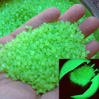 Lichtgevend Zand - Glow in Dark Kiezels - Decoratie Tuin - Zonder Extra Vulstoffen - 1000 Stuks - Groen