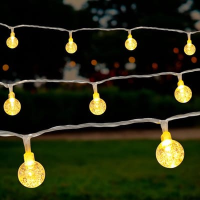 Led-lichtsnoer - Transparant - 490 cm - Waterdichte Tuindecoratie met Warm Wit Licht - Voor Binnen en Buiten