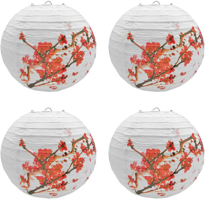 Lampenkappen 4-delig - Ronde Papieren Lantaarns - Decoratie voor Feesten - Tuin/Bruiloft - Hoogwaardige Materialen - 30 x 30 cm
