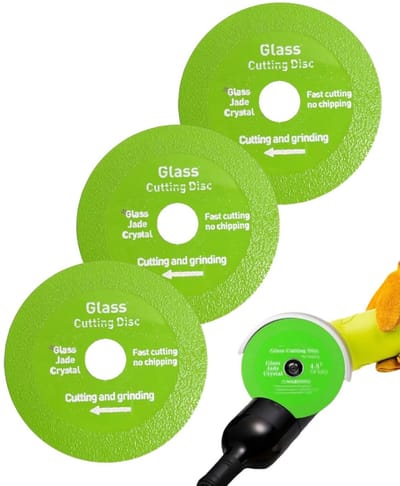 Dailygoods- Doorslijpschijven 100 mm - Diamantschijf voor glas - Professionele afwerking - Hittebestendig - Snelle en nauwkeurige snede - Binnendiameter 20 mm