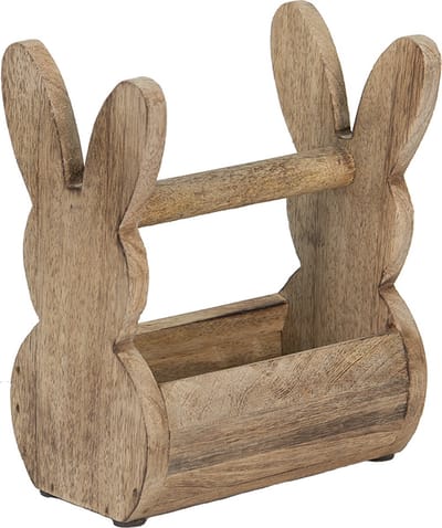 Clayre & Eef Houten Kistje Konijn 16x12x25 cm Bruin Hout