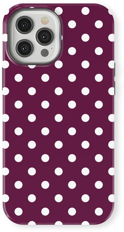 Polka Dots Hoesje geschikt voor iPhone 12 Pro | Geschikt Voor Mag | Stippen Design Backcover geschikt voor iPhone 12 Pro Purple Pop