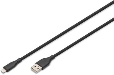 DIGITUS Siliconen aansluitkabel, USB-A naar Lightning, 0,5 m