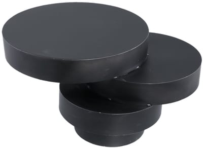 PTMD Essy Bijzettafel - 68 x 53 x 33 cm - Metaal - Zwart