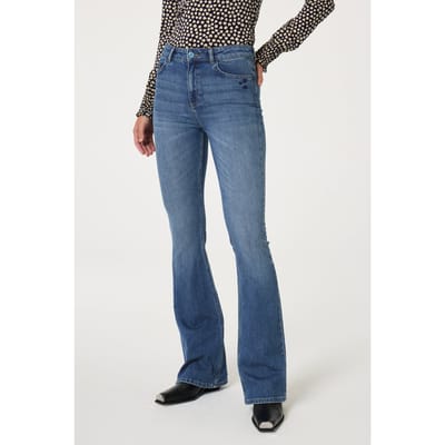 Fabienne Chapot Thea Wide Leg Jeans Cornflower Blue Maat: W25L32 | Wijde Broeken Outlet | Dames | Blauw