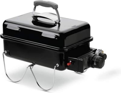 Weber Go-Anywhere Gas Barbecue - 41x26 cm - Roestvrijstalen branders - Gasregelkop - Incl. deksel