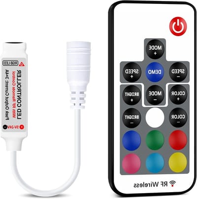 RGB LED controller 12A met 17-toetsen RF draadloze afstandsbediening voor 5050, 3528 en 5630 LED strips, dimmer en verlichtingseffecten