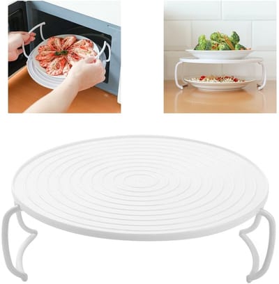 Dailygoods- Dienblad Warm - Magnetronverwarmingsplaat - Compact Ontwerp - Gelaagd Rooster - Keukenopbergruimte - Elegant Design - Keukenrek