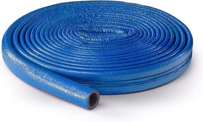 Isolatiemateriaal voor Leidingen - 10m Rol Ø28mm, 6mm Dikte, Blauw PE Schuim