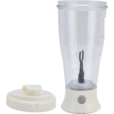 Tasse à Mélange Électrique Simple 350ml Bouteille à Secouer Café Lait Tasse Secouante Automatique Blanc white
