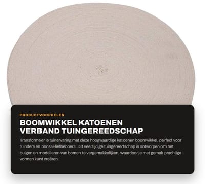Dailygoods- Boomtape Katoen 2 cm - Bindende Riem - Tuingereedschap - Bonsai - Gloednieuw - Lichtgewicht - Bindband