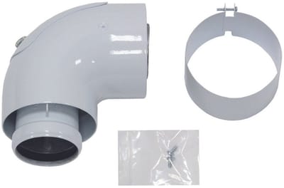 Vaillant Revisiebocht 90 graden turboTEC concentr. Alu, 60/100mm, m. reinigingsd., 303836