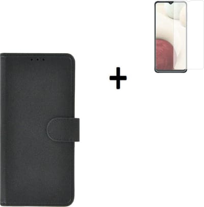 Samsung Galaxy A42 Hoesje - Samsung Galaxy A42 Screenprotector - Samsung A42 Hoes Wallet Bookcase Zwart + Screenprotector