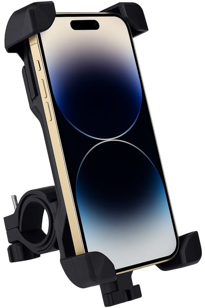 Universele Telefoonhouder Fiets - 360 graden rotatie - Ook voor Scooter en Motor - Zwart - Fietshouder voor smartphones - telefoon - gsm houder fiets
