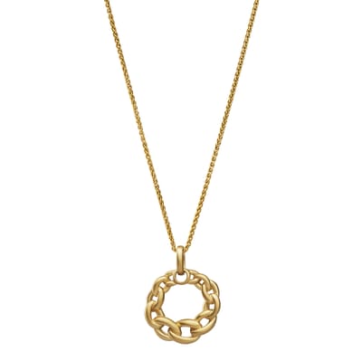 Orphelia 'Estelle' Dames 925 Sterling Zilveren Set: Ketting-Hanger + Oorbellen - Gouden SET-7516/G