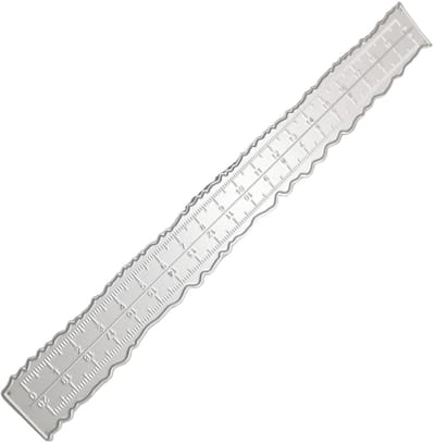 Dailygoods- Papier Scheurliniaal Koolstofstaal - Snijmat - Stansen - Onregelmatige Randen - Duurzaam - Lange Levensduur - Snijliniaal
