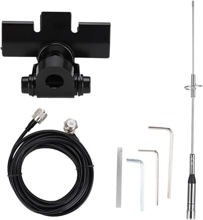 Dual Band Mobiele VHF/UHF Auto Antenne met Magnetische Montage en 5m Kabel