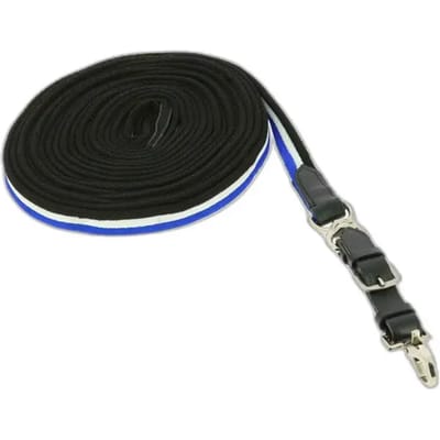 Norton Gevoerde/Leren Longeerlijn Blauw